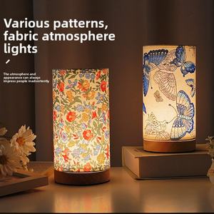 Lampe de table moderne en tissu, veilleuse créative pour chambre à coucher, lampe de chevet, cadeau pour dortoir d'enfants, idéale pour le sommeil, inclut le kit DIY - Product Image 2