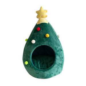 Árbol de Navidad Invierno Cálido Casa para mascotas Pequeño apartamento Cama para gatos y perros Cueva Cojín para mascotas para animales pequeños - Product Image 5