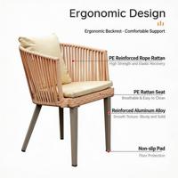 Ensemble table et chaises de jardin Meiqi, résistant aux intempéries, grand plateau, mobilier pour villa, balcon, cour.