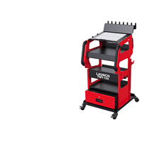 Chariot d'atelier robuste TWT100 en acier à haute teneur en carbone à 5 niveaux, pour outils de réparation automobile, diagnostic et scanner d'ordinateur portable
