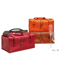 Sacs cadeaux de luxe écologiques personnalisés avec logo imprimé, en cuir PU, pour cadeaux d'entreprise de Noël, pliables