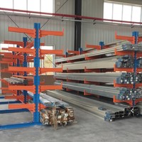 Estantería Cantilever Industrial de Doble Cara para Almacén, Tipo Bandeja Reforzada, Viga Estable y Duradera con Protección Anticorrosión para Frío