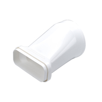 Système de ventilation rectangulaire plat en PVC 195x75mm Conduit d'air en plastique à profil bas