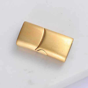 Vòng tay nam châm thời trang, vòng tay da khóa nam châm vàng, khóa nam châm thép không gỉ để làm đồ trang sức - Product Image 4