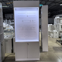 Étagère d'affichage pour téléphone portable, mobilier personnalisé pour magasin d'électronique, vitrine de vente au détail avec éclairage LED blanc, étagère d'affichage