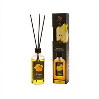 Diffuseur d'huiles essentielles Hannsying longue durée parfum fruité, désodorisant d'air frais sans flamme pour aromathérapie, ensemble de bâtonnets en rotin