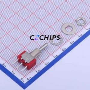 1MS3T1B1M2QES-5 Toggle Switch Through hole Component (THT) Switch Single Pole Double Throw 400000 Cylindrical Knob PC Pin - Product Image 2