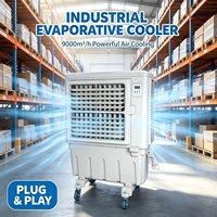 Refroidisseur d'eau axial portable KDT-90 avec écran LCD, 3 vitesses, roulettes verrouillables, 30-50 ㎡   Ventilateur de refroidissement commercial