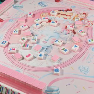 Tapis de mahjong antidérapant de qualité supérieure avec règles de jeu, tapis de table de <span class=keywords><strong>poker</strong></span> portable pour les tuiles, les dominos et les jeux de cartes - Product Image 3