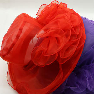 High Quality Elegant Flowers UV Protect Sunscreen Summer Wide Brim Fashion <strong>Women</strong> <strong>Wedding</strong> Church <strong>Hat</strong> - Product Image 6