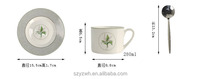 Tasse à café motif fleur porte-bonheur exquise, tasse à thé de l'après-midi, paire de tasses à bouche ronde, cadeau