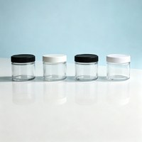 Bocaux en verre à couvercle vissé 1oz 2oz 3oz 4oz 5oz 10oz 18oz, blancs, noirs, transparents, avec revêtement PE et logo sérigraphié