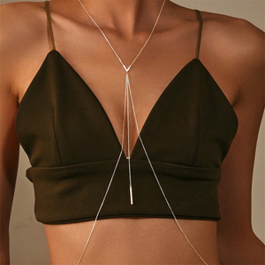 FUAMAY 2025 joyería de moda exótica 925 Plata bohemio elegante borla Bar Y estilo cuerpo cadena elegante Festival - Product Image 2