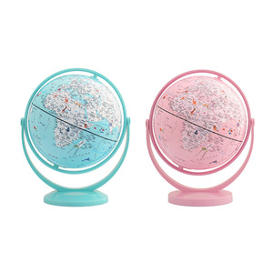 Geografía educativa Educación Tipo de dibujos animados Columpio completo Meridiano Geográfico Mapa del mundo Globo de plástico con luz - Product Image 1