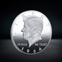 Pièce américaine 1964 Liberty pièce plaquée or Kennedy or argent objets de collection cadeau pour lui pièces de monnaie collectionneurs réplique Dollars