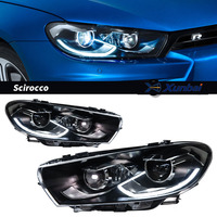 Faro LED Láser Plug and Play para VW Scirocco 2009-2017, Versión Alta, con DRL y Luz de Giro, Reemplazo de Actualización de Ajuste Directo