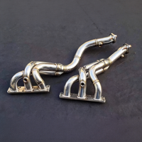 Collecteur d'échappement en acier inoxydable personnalisé LK, tuyaux d'échappement, silencieux, embouts quadruples pour BMW E46 N42 M54 1996-2005