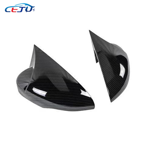 Coque de rétroviseur de voiture Noir brillant Aspect fibre de carbone Style corne Coque de rétroviseur pour <span class=keywords><strong>Ford</strong></span> <span class=keywords><strong>Fiesta</strong></span> MK7 2012-2016 - Product Image 6