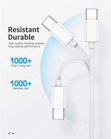 Vente en gros 1m 2.4a USB-C câble de charge rapide type-c à type-c pour téléphones mobiles ordinateur lecteur de codes à barres pour les connexions de données