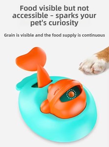 Pädagogisches Plastik-Leckerli-Spender-Spielzeug für Katzen - Knopfaktivierter Leckerli-Spender zur Langeweilebekämpfung & als Katzenspielzeug - Product Image 6