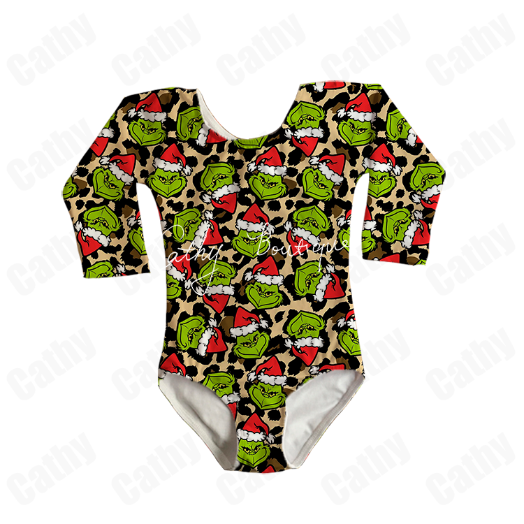 Танцевальная одежда на заказ, ритмичная Рождественская Одежда для девочек, дизайнерские детские танцевальные костюмы без рукавов, гимнастические трико для соревнований