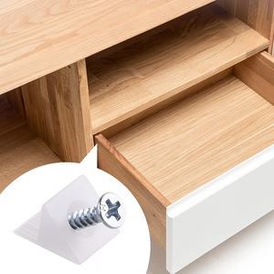 دعامات إصلاح وتثبيت أدراج الأثاث بزاوية 90 درجة، مشابك بلاستيكية مع براغي - Product Image 6