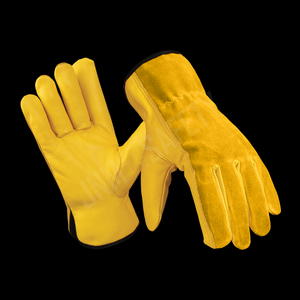 Gants de conduite en cuir pour hommes, compatibles écran tactile, à doigts complets, chauds, respirants, avec doublure en laine écologique, pour l'extérieur, les voyages, l'hiver et les occasions formelles - Product Image 6
