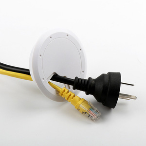 Caja Redonda de Plástico para Organización de Cables, 50mm 53mm 60mm, con Tapa Desmontable, Organizador de Cables para Oficina, Escritorio, Sala de Estar - Product Image 3
