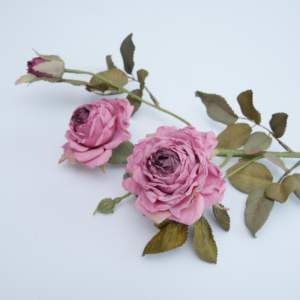 Künstliche Blume, rote geröstete Rand rose, Haupt dekoration, Hochzeits feier, Seiden blumen hersteller Großhandel - Product Image 6