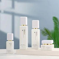 Conjunto de envases cosméticos, contenedor de loción blanca, 50g, 40ml, 100ml, 120ml, botella de vidrio para loción en aerosol, frasco de crema
