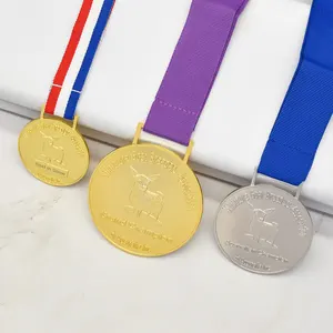 Professionele Groothandel Custom Design Uw Logo 3d Gold Metal Award Marathon Hardloopsport Medaille