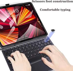 Fast Delivery ABS 78keys Portable Wireless Bluetooth Keyboard with Touchpad for iPad - Product Image 3