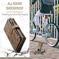 Étui de téléphone pour Samsung S20 Ultra S21 ULTRA S22 PLUS S 8 S9 plus sac à main en cuir avec fermeture éclair étui portefeuille à rabat