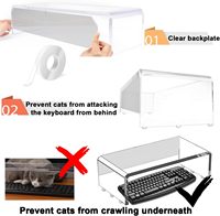 Support de moniteur en acrylique transparent Riser couverture de clavier d'ordinateur portable chat preuve protecteur Anti-chat empêcher les chats de toucher le clavier