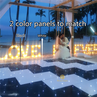 16x16ft White Black Starlit Starling Dance Floor Wedding Acrylic Panel Metal Body LED Dance Floor Tiles