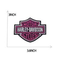 Écusson brodé thermocollant de grande taille pour équipe de moto Harley Davidson, club sportif