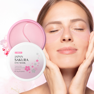 Mascarilla de Ojos LAIKOU Private Label Pink Sakura, Mascarilla para Dormir con Ácido Hialurónico, Eliminador de Bolsas de Ojos - Product Image 2