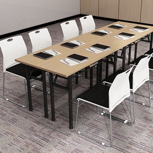 Work Station Desk Office <strong>Furniture</strong> Conference Table Foldable Training Table - Product Image 6