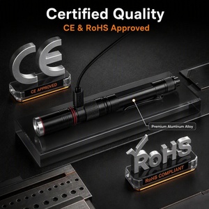 Linterna de Bolsillo Recargable USB con Zoom 4X, Doble Potencia, IP67, 10850 750mAh o AAA, Clip de Aluminio, EDC - Product Image 6