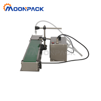 Machine de Remplissage Liquide Automatique Moonpack à Contrôle Numérique, Ligne de Remplissage d'Eau pour Mini Bouteilles de Parfum Avec Bande Transporteuse