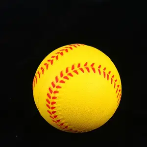 Cetak kustom logo latihan olahraga luar ruangan busa PU 9cm Softball Baseball