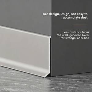 Plinthe Moderne en Alliage d'Aluminium 6063 T5, Style Adhésif, Résistante à l'Eau et Écologique pour Sols de Salle de Bain - Product Image 1