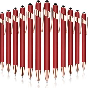 Stylo tactile promotionnel à bille souple 2-en-1 avec logo personnalisé, stylo bille en métal – Nouveauté très demandée - Product Image 1