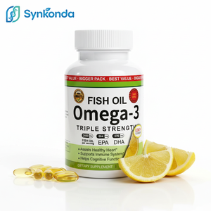 Suplemento de Aceite de Pescado Omega-3 con Vitaminas y Minerales, Venta al Por Mayor, Salud del Corazón, Inmunidad, 180 Cápsulas Blandas con Sabor a Limón, ODM OEM - Product Image 1