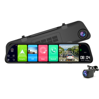 12 pouces 4G voiture DVR caméra 4 + 32G Android 8.1 GPS BT WiFi Dash Cam rétroviseur 1080P enregistreur vidéo Gps Navigation