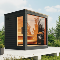 Sauna extérieur moderne en bois massif, imperméable et électrique, pour utilisation au bord de la piscine, dans un spa ou dans un parc
