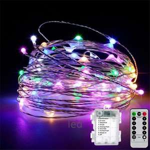 RGB Remote Control Color Changing Dimmable Timer Functional 8 Modes Twinkle Remote Control <strong>Rice</strong> <strong>Lights</strong> - Product Image 6