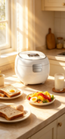 Cuisinière à riz multifonction avec contrôle numérique du minuterie, chauffage IH, cuve intérieure en acier inoxydable de 3,0 L, fonctions faible teneur en sucre et écologiques