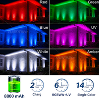 Projecteurs sans fil à batterie Marslite 6x18W, Smartbat DJ Uplightsing, projecteurs LED sans fil pour discothèque, mariage, fête