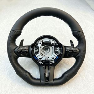 Volante de Cuero con Base Plana para <span class=keywords><strong>BMW</strong></span> I20 M3 M4 M5 M6 F30 F10 F15 <span class=keywords><strong>118d</strong></span> F36 F01 F20 F22 F25 F31 F32 F34 F32 F82 M4 - Product Image 3